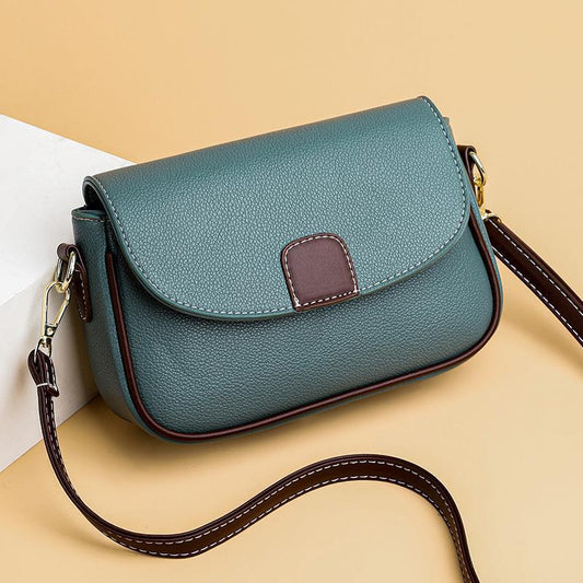 Versatile Flap Shoulder Bag – Compact Square Crossbody with Multiple Pockets