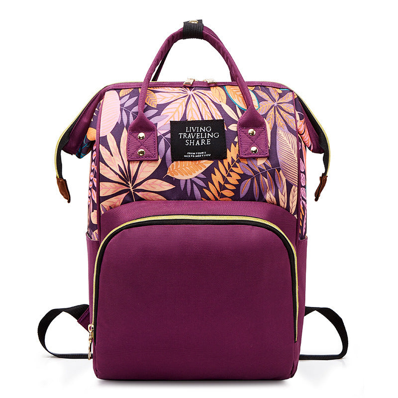 Stylish Mommy Backpack – 35L Spacious Diaper Bag with Zipper Pockets