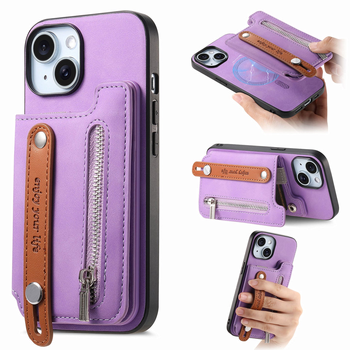 iPhone Case with Flip Card Holder Wallet