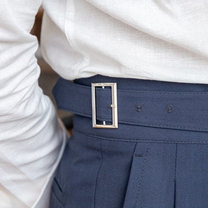 Tailored Fit Pleated High-Waisted Trousers