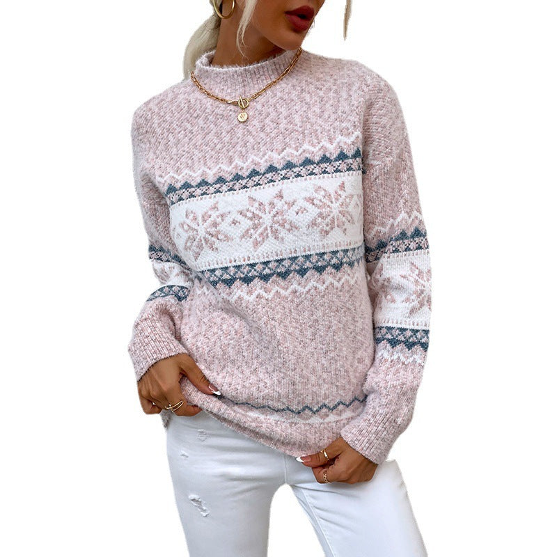Snowflake Crew Neck Sweater