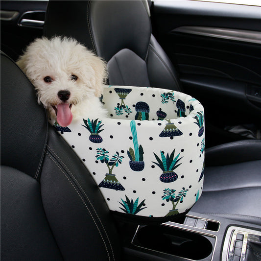 Portable Travel Pet Car Nest – Removable Zipper Design (42x20x25cm)"