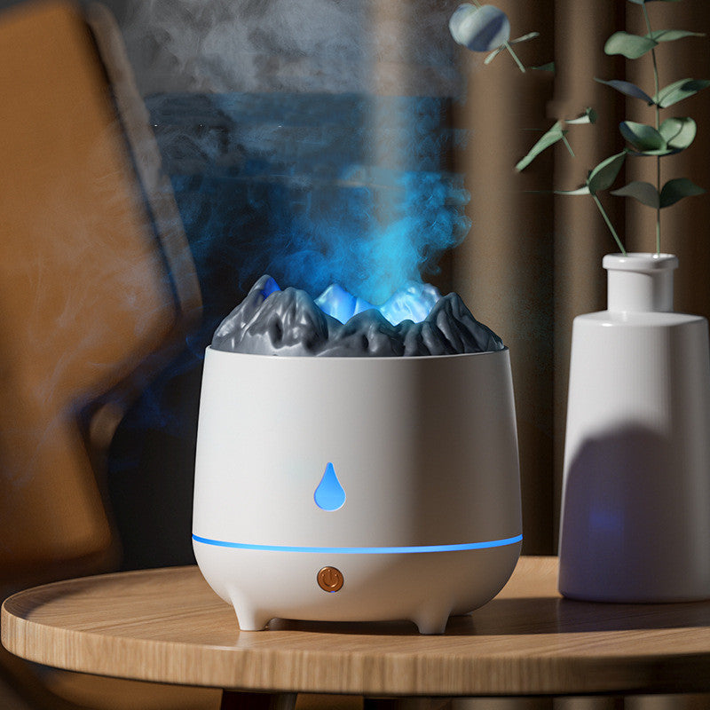 Volcano Flame Aroma Diffuser – Essential Oil Humidifier with LED Light & Auto Shut-Off
