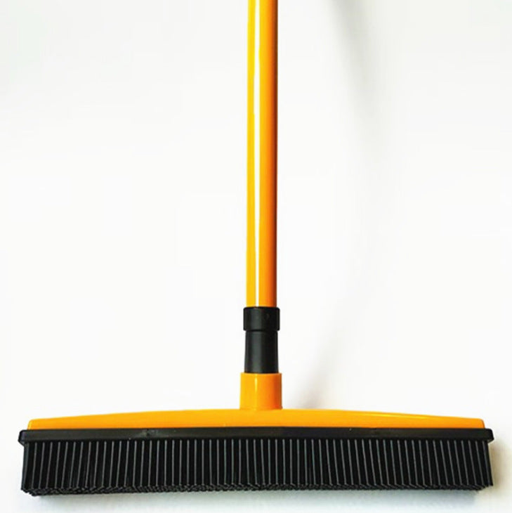 Pet Hair Rubber Broom – Soft Push Rake for Carpets & Floors