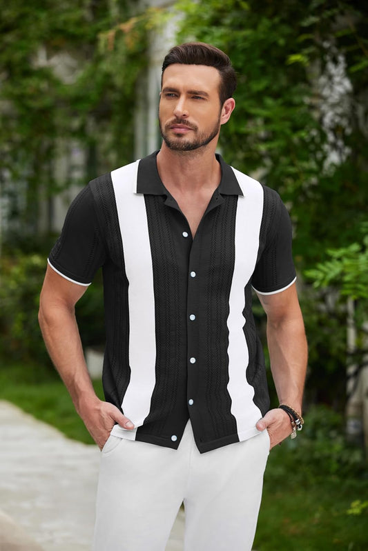 Men's Business Casual Woolen Polo Shirt