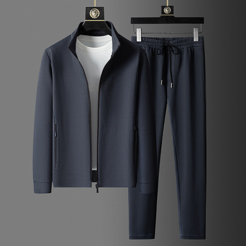 Men's Premium Zip-Up Tracksuit - Comfort Fit Lounge Set