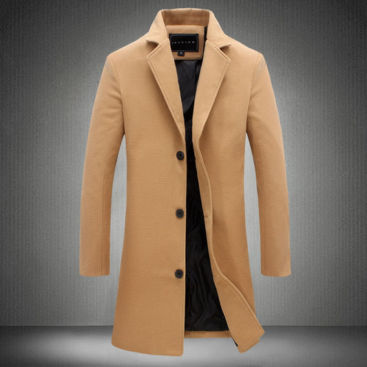 Manteau d'automne et d'hiver long pour homme