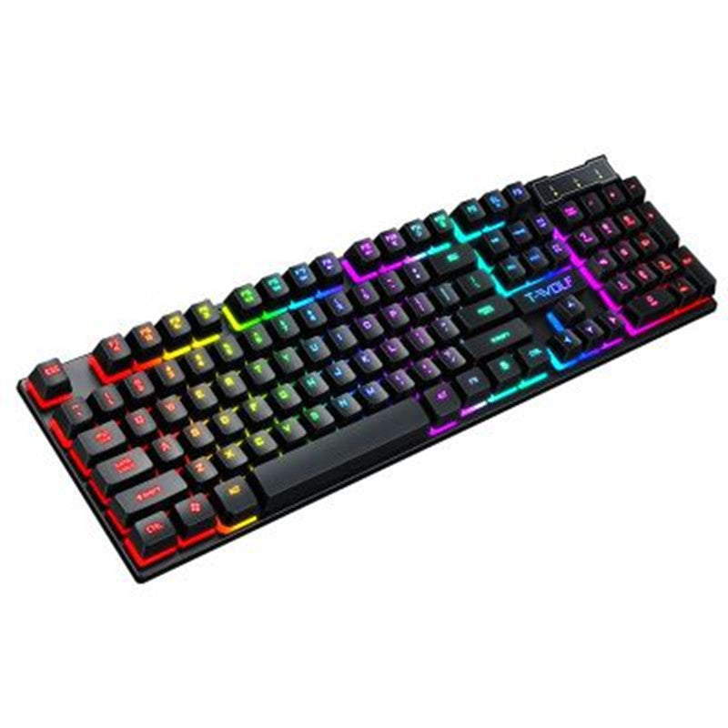 USB Wired Gaming Keyboard – RGB Backlit & Ergonomic Key Layout