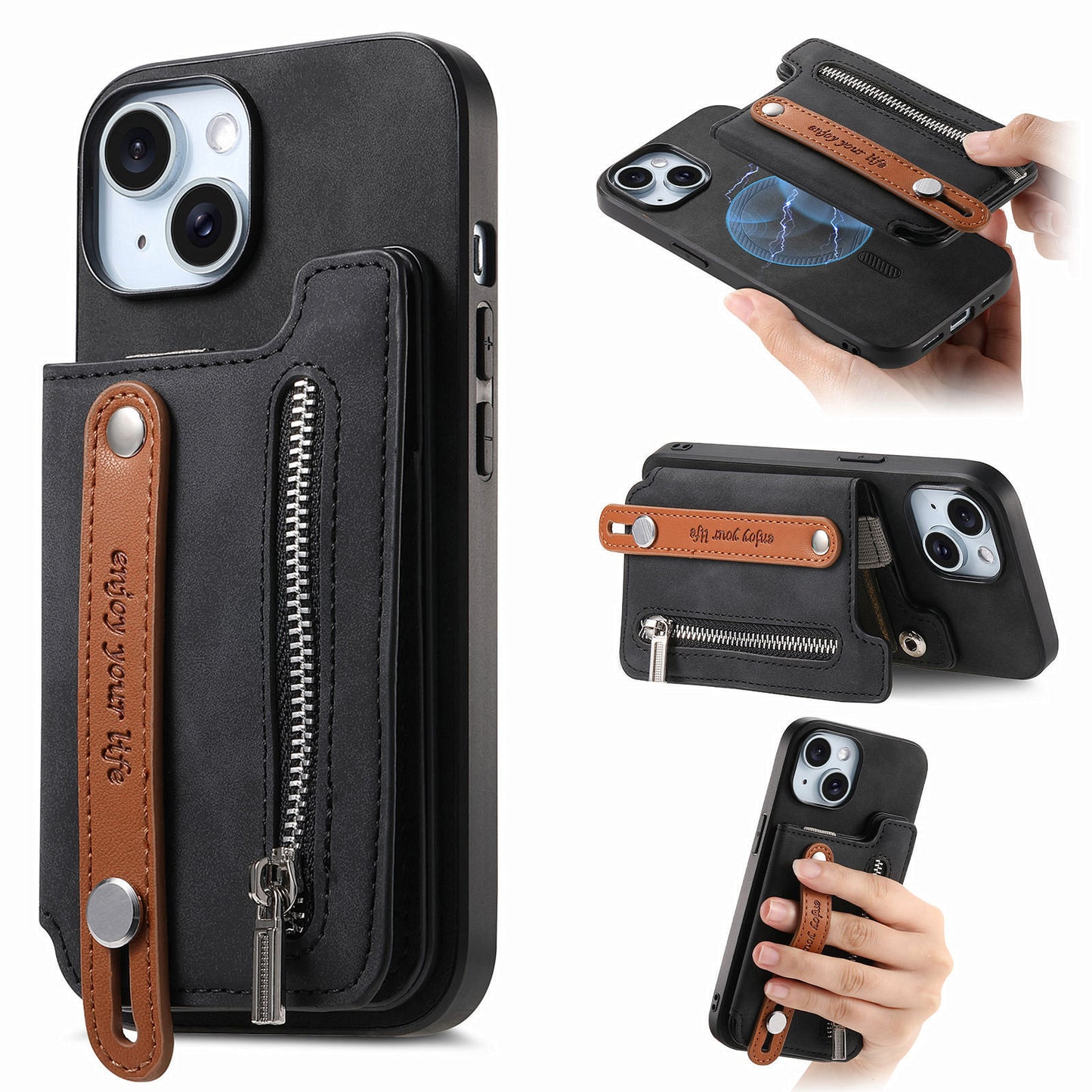 iPhone Case with Flip Card Holder Wallet