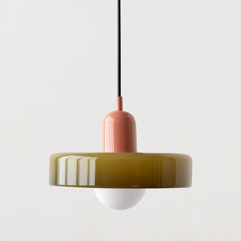 Modern Stained Glass Pendant Lamp – Bauhaus-Inspired Design for Stylish Interiors
