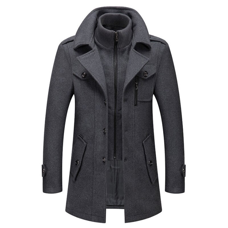 Two-piece winter coat for men