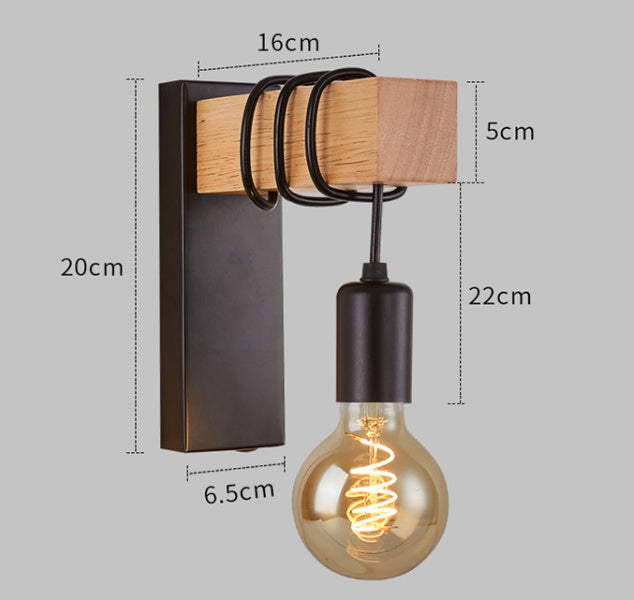 Vintage Industrial Wall Lamp - Adjustable Swing Arm Bedside Sconce