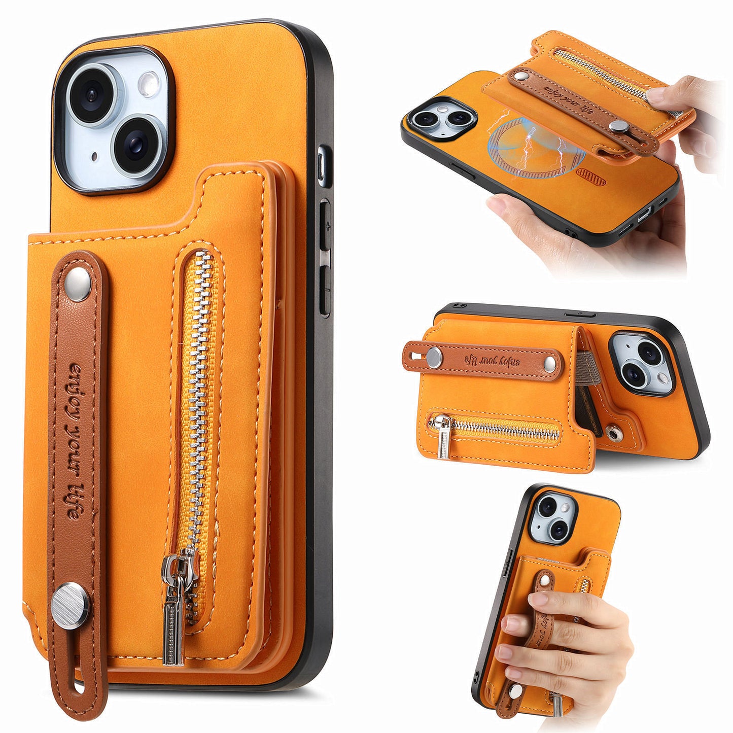 iPhone Case with Flip Card Holder Wallet