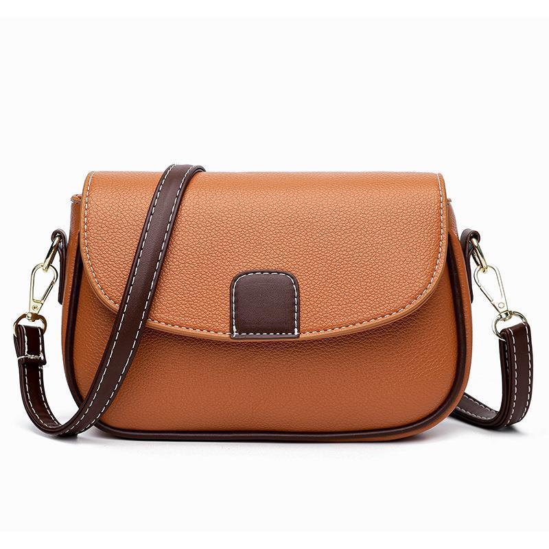 Versatile Flap Shoulder Bag – Compact Square Crossbody with Multiple Pockets