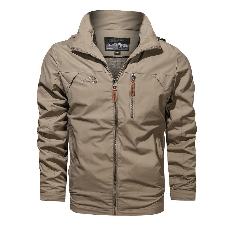 Men's Waterproof Windbreaker Jacket - Lightweight Hiking & Everyday Shell