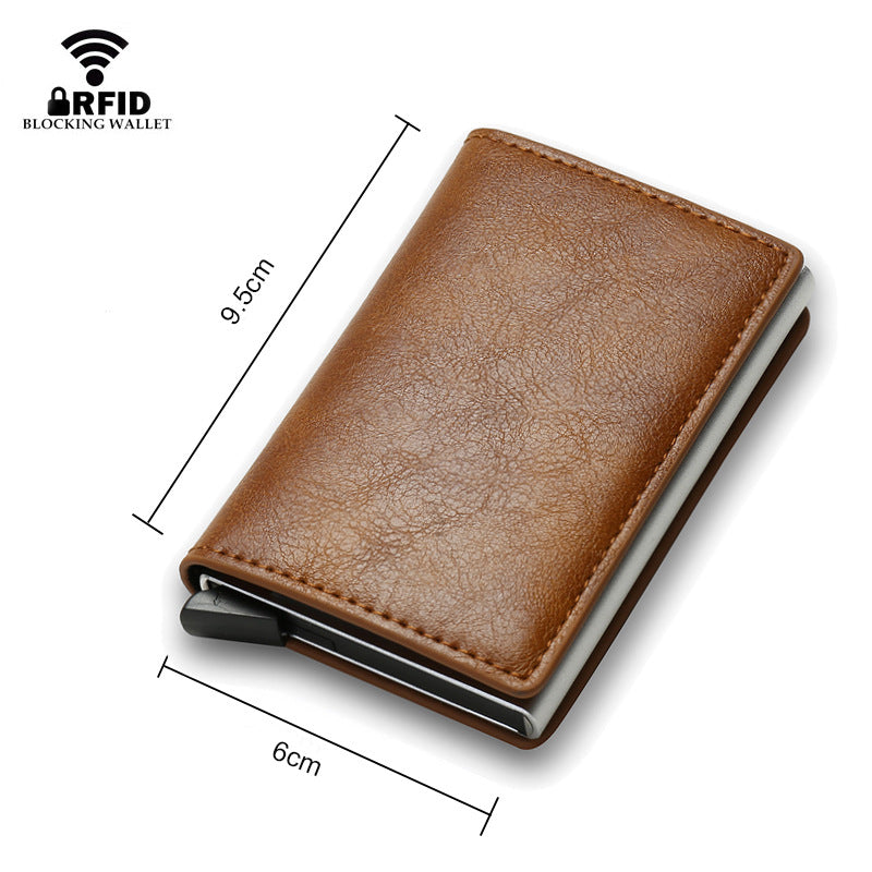 Slim Card Holder Wallet - RFID Blocking Secure Credit Card