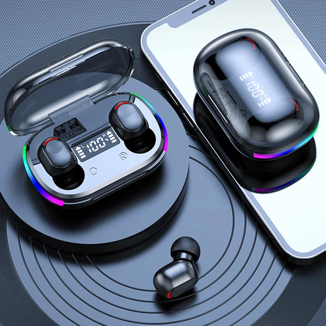 TWS Bluetooth 5.3 Earbuds, Earphones - 5H Playtime, 8mm Speakers, Type-C Charging