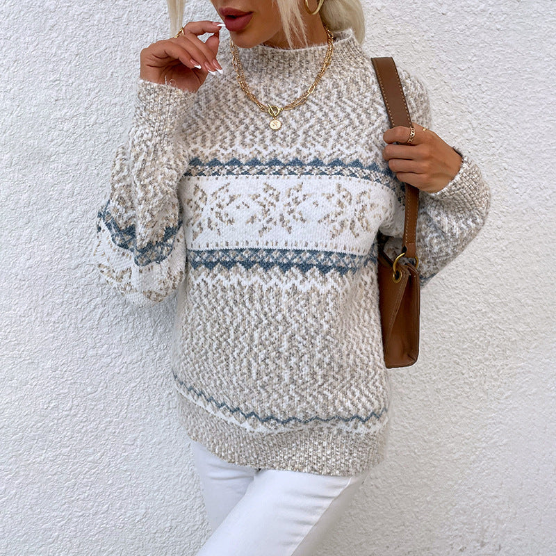Snowflake Crew Neck Sweater