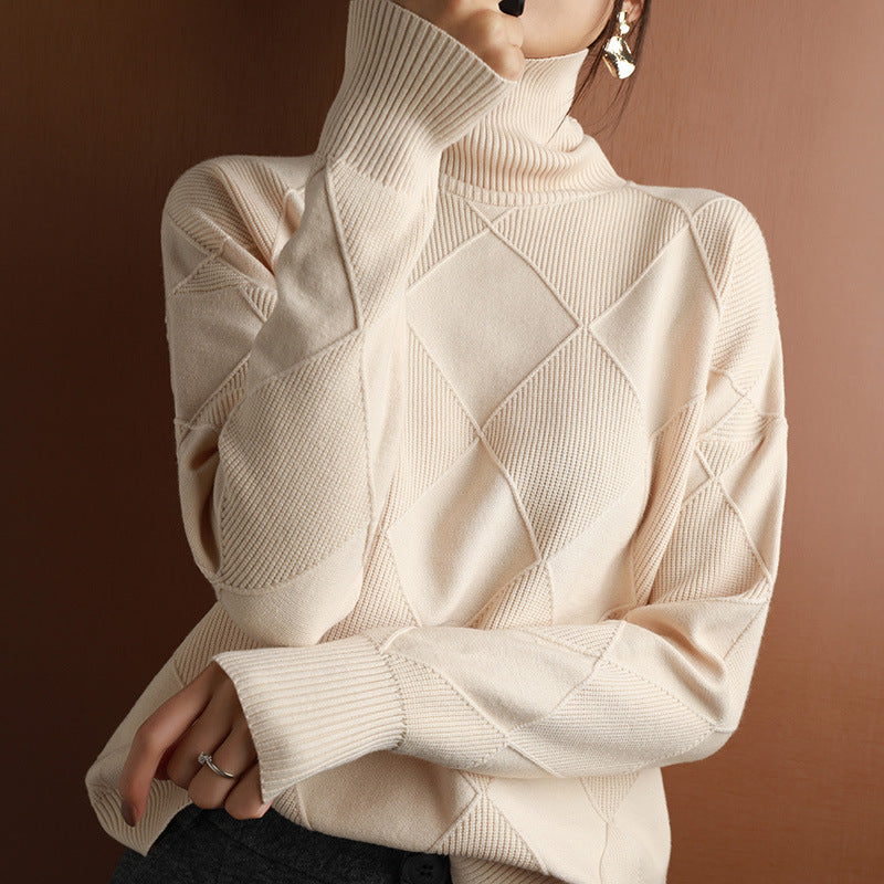 Women's Cashmere Turtleneck Sweater - Ultra Soft & Cozy
