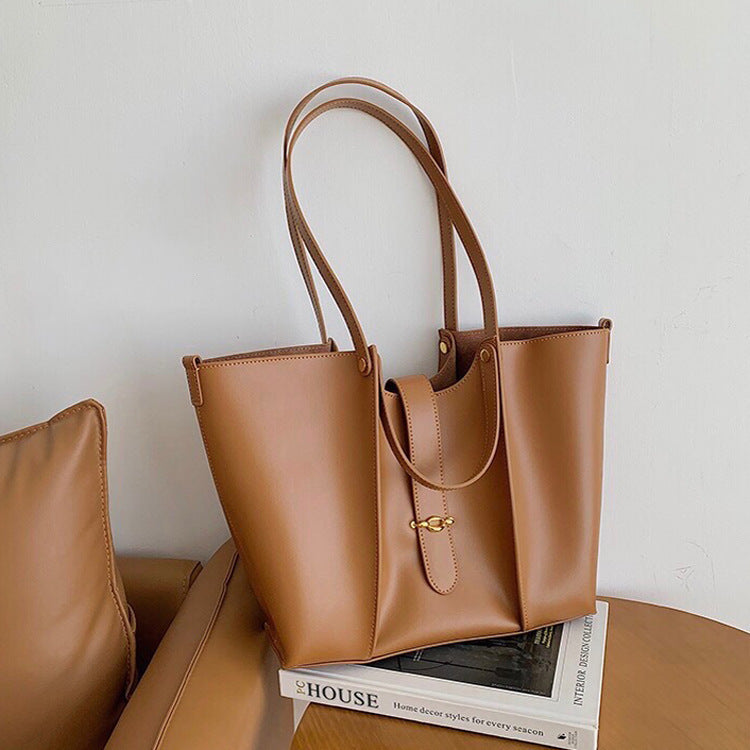 Genuine Leather Large Capacity Tote Bag for Women