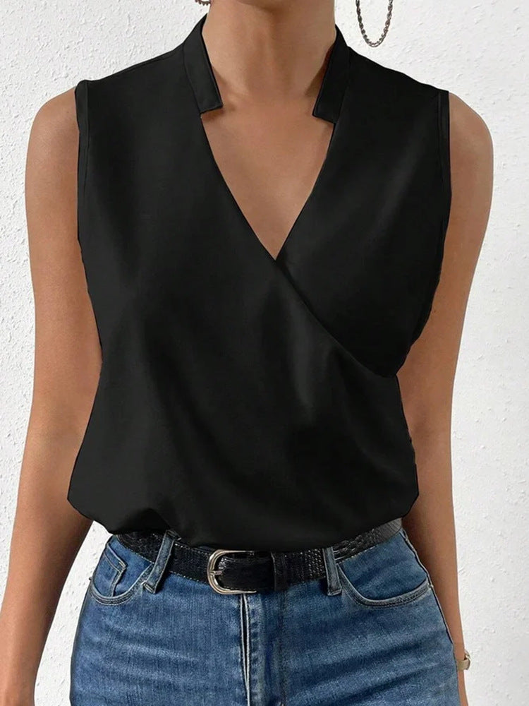Soft V-neck summer top for women