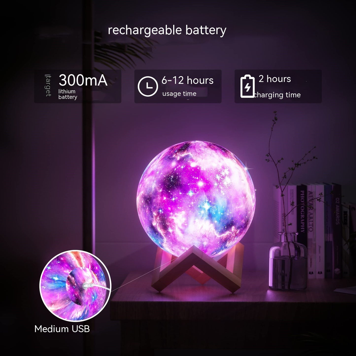 3D Moon Light Galaxy LED Light