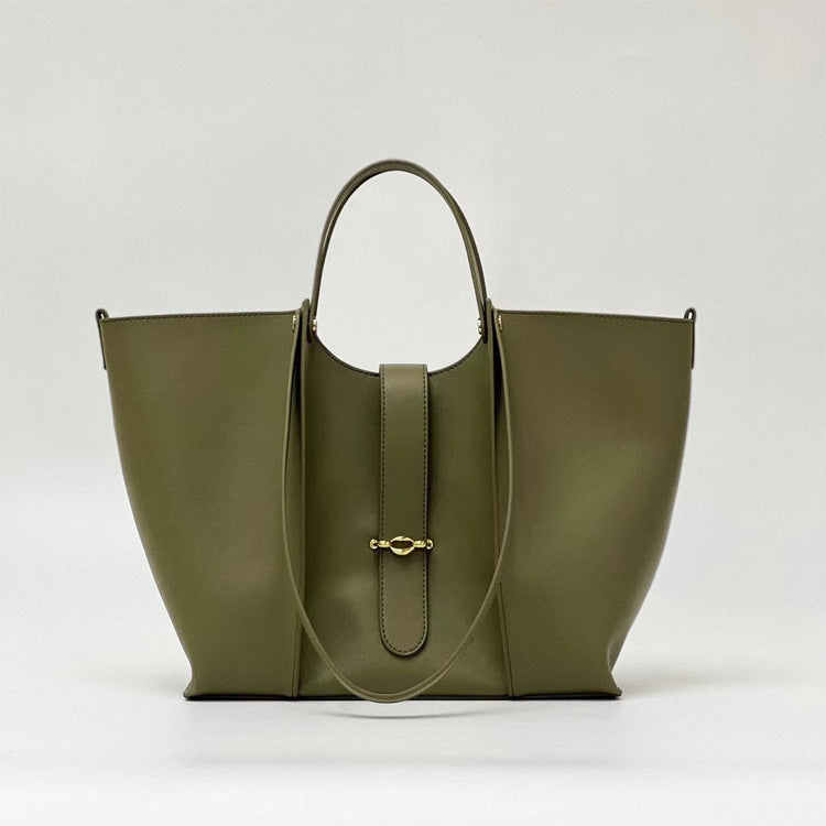 Genuine Leather Large Capacity Tote Bag for Women