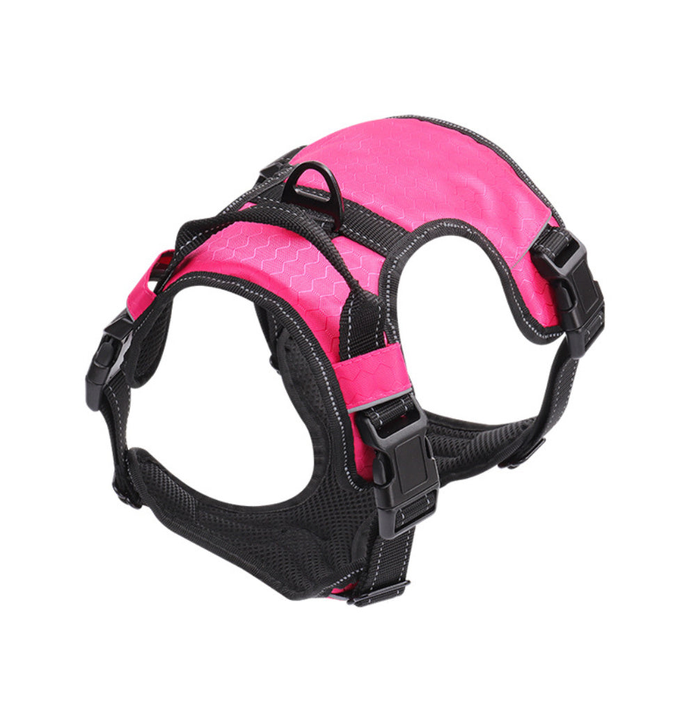 Adjustable Reflective Harness - Vest-Style Dog Leash for Small & Large Breeds