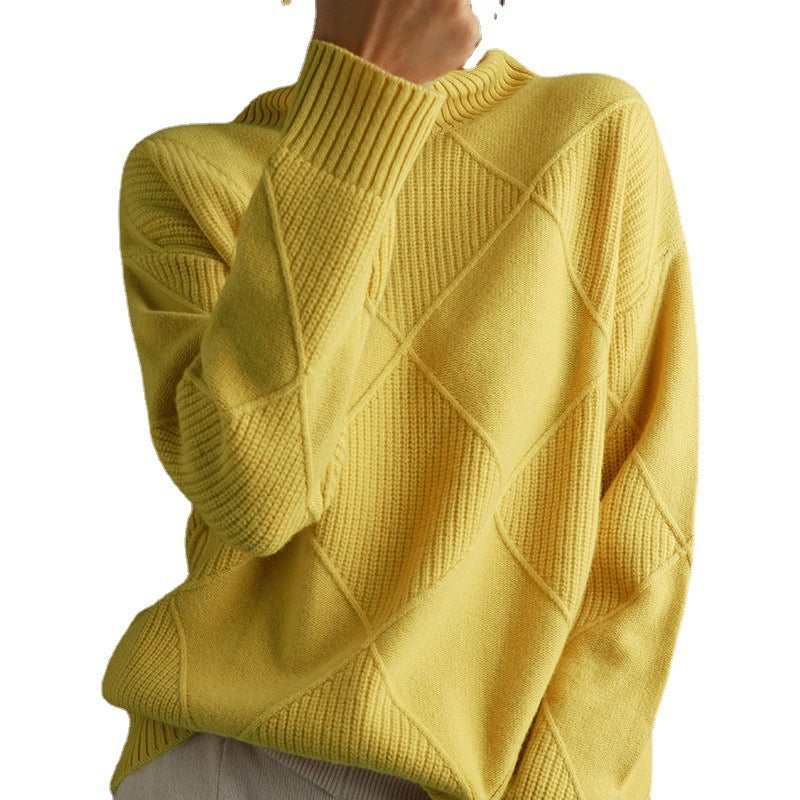 Women's Cashmere Turtleneck Sweater - Ultra Soft & Cozy