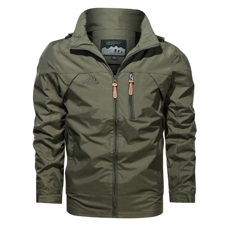 Men's Waterproof Windbreaker Jacket - Lightweight Hiking & Everyday Shell