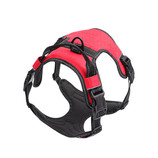 Adjustable Reflective Harness - Vest-Style Dog Leash for Small & Large Breeds