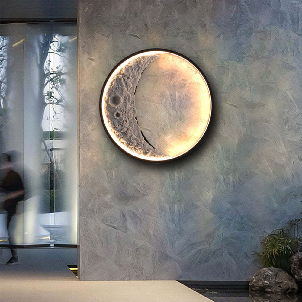 Moon Phase Wall Lamp - Decorative Night Light for Living Room & Bedroom
