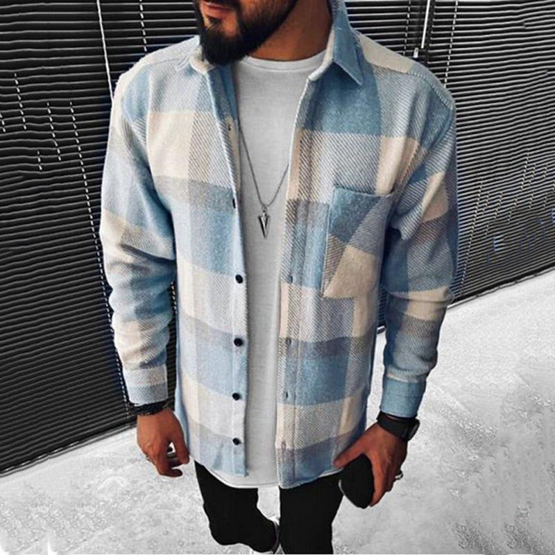 Chemise à carreaux pour homme