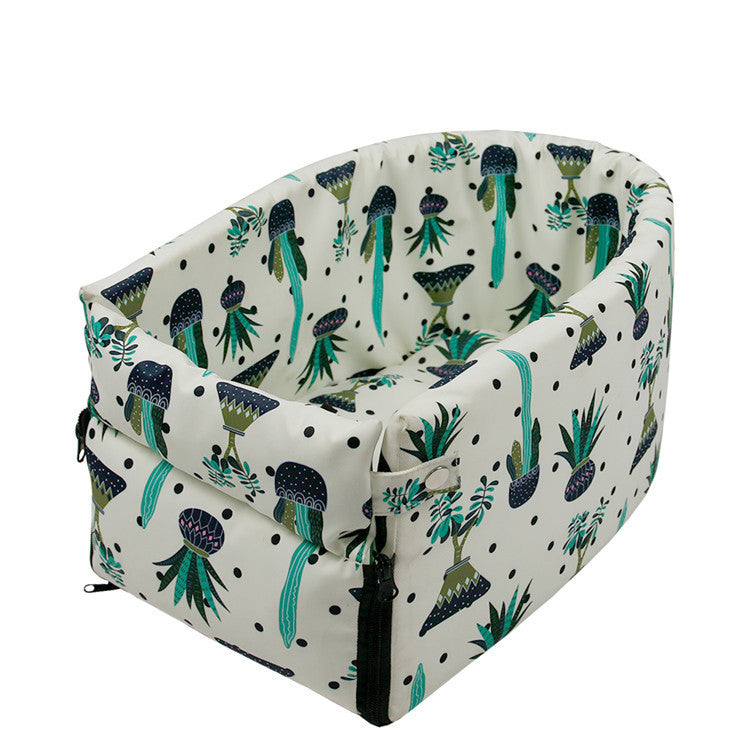 Portable Travel Pet Car Nest – Removable Zipper Design (42x20x25cm)"