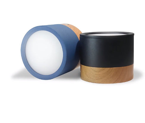 Modern LED spotlight in wood and metal for Outdoors