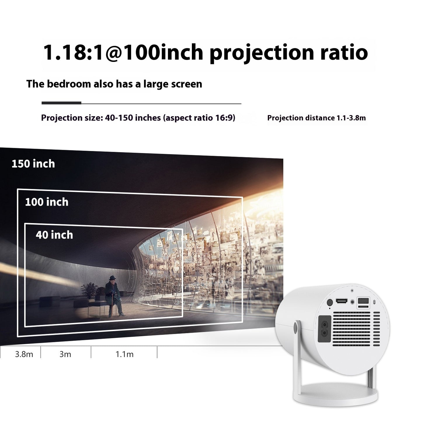 Magcubic HY300 Freestyle Projector – 4K/720P HD, 5G WiFi & Auto Keystone | Portable Home Theater